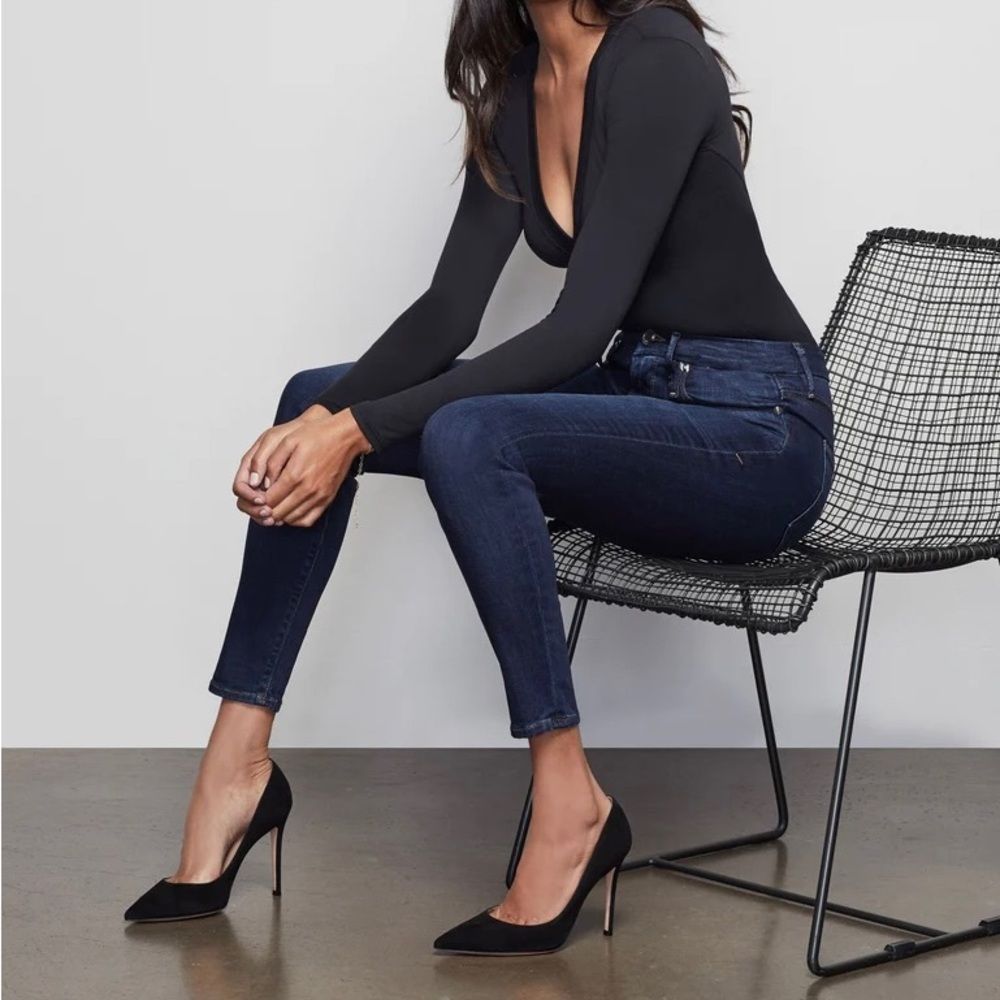 Good American High Rise Good Legs GAGL103 in Dark Blue089 Size 2 26